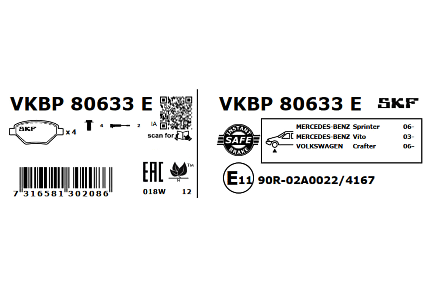 SKF VKBP 80633 E комплект...